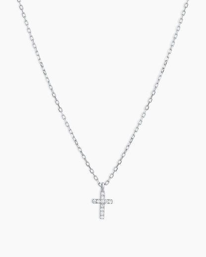 14K Diamond Cross Necklace