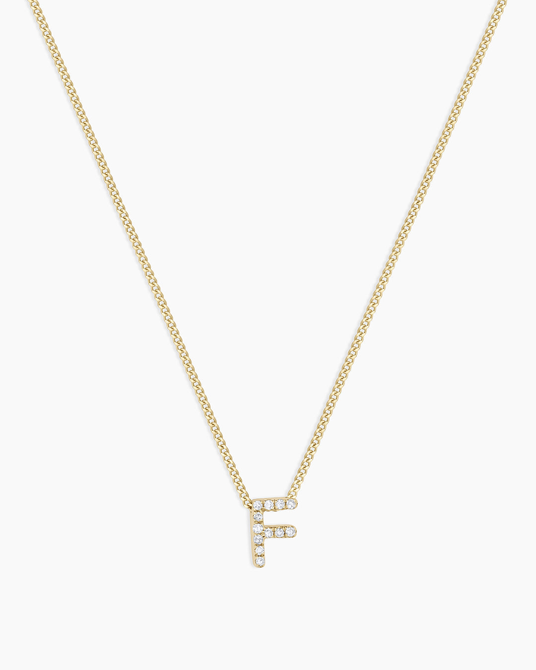 14K Diamond Alphabet Necklace