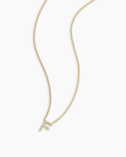 14K Diamond Alphabet Necklace