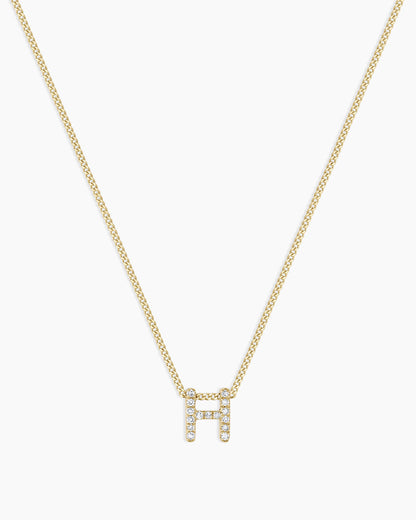 14K Diamond Alphabet Necklace