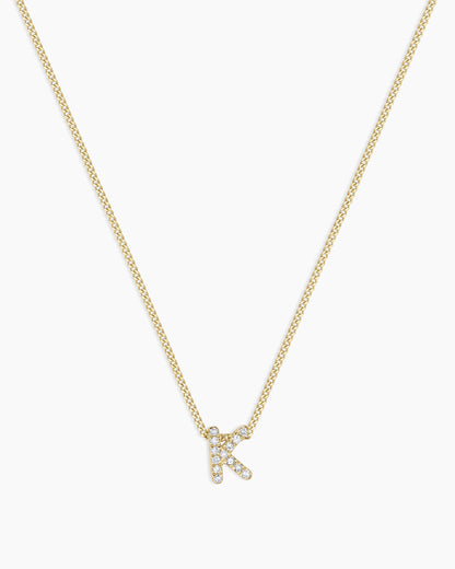 14K Diamond Alphabet Necklace