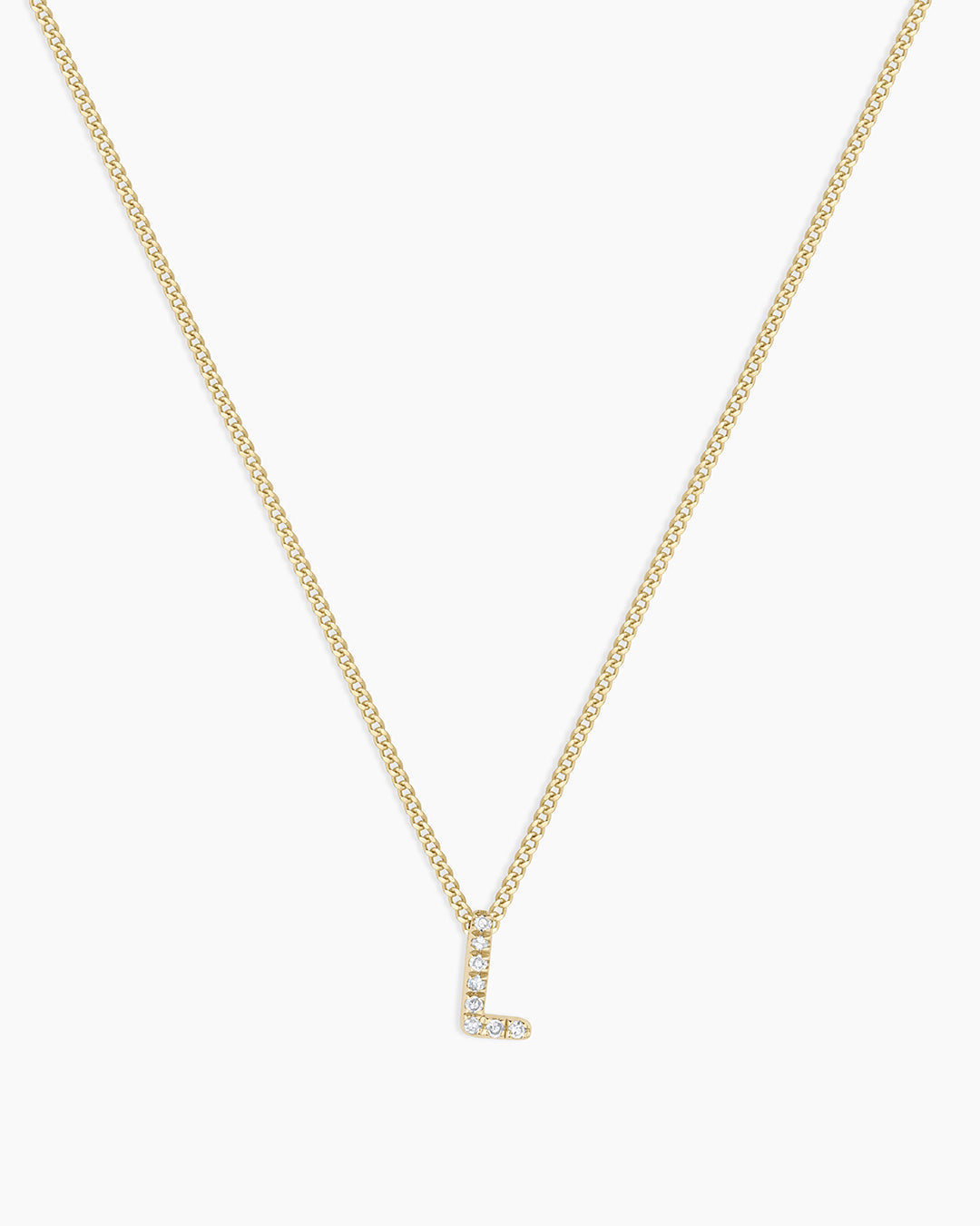 14K Diamond Alphabet Necklace