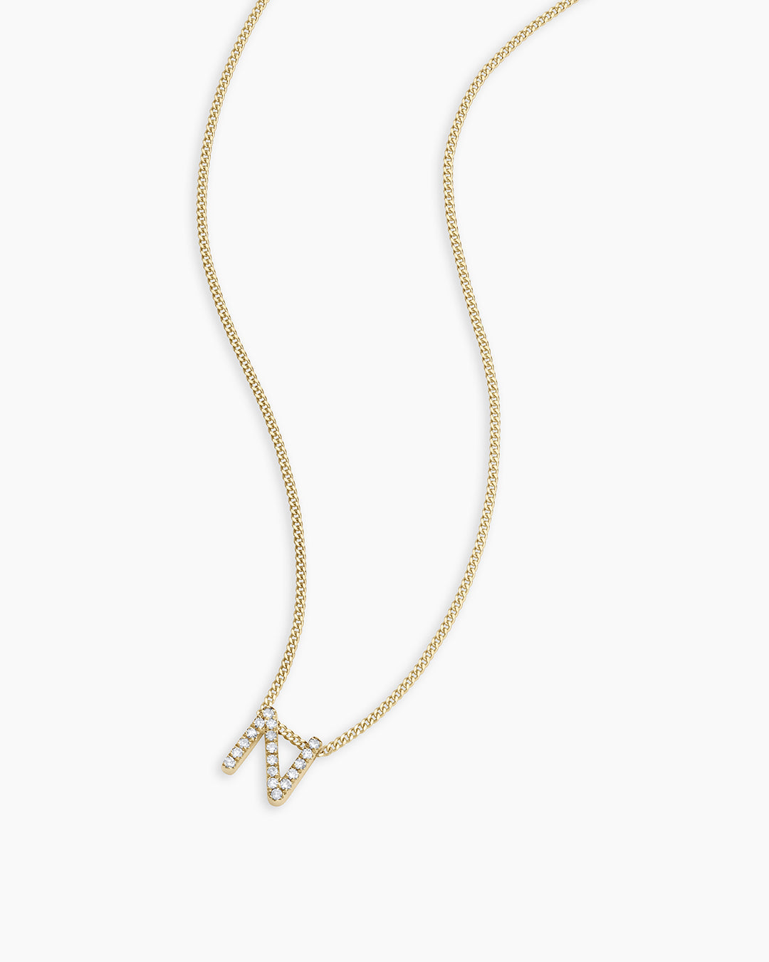 14K Diamond Alphabet Necklace