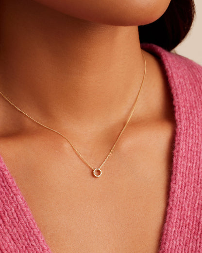 14K Diamond Alphabet Necklace