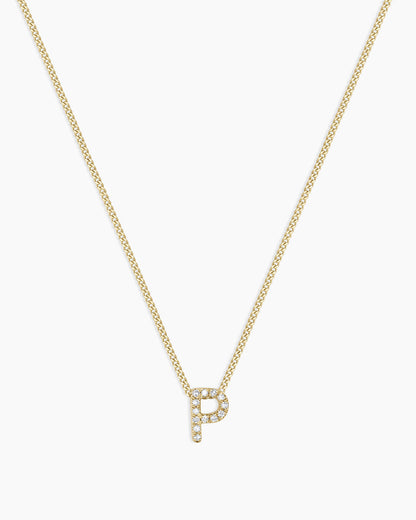 14K Diamond Alphabet Necklace