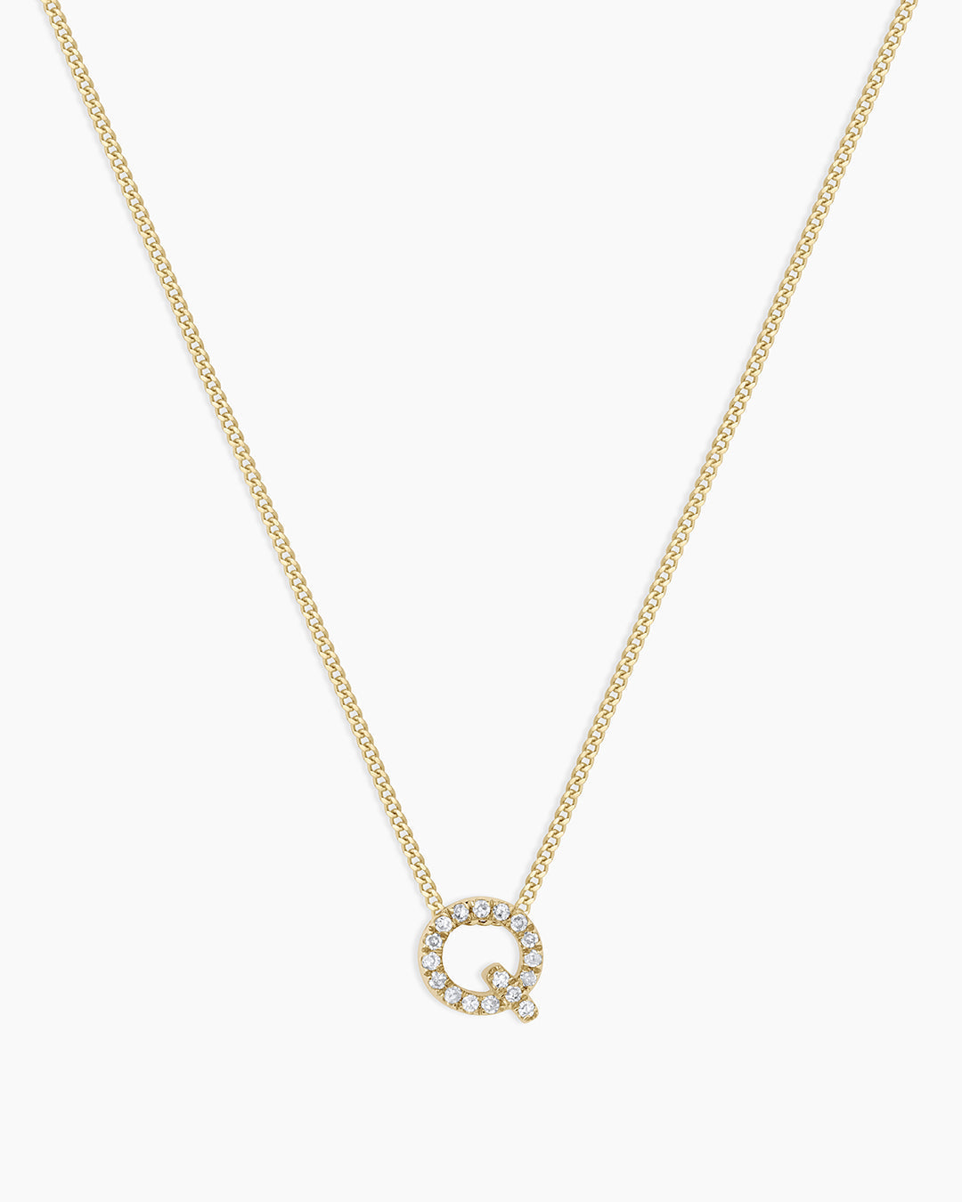 14K Diamond Alphabet Necklace