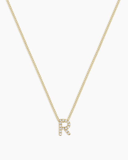 14K Diamond Alphabet Necklace