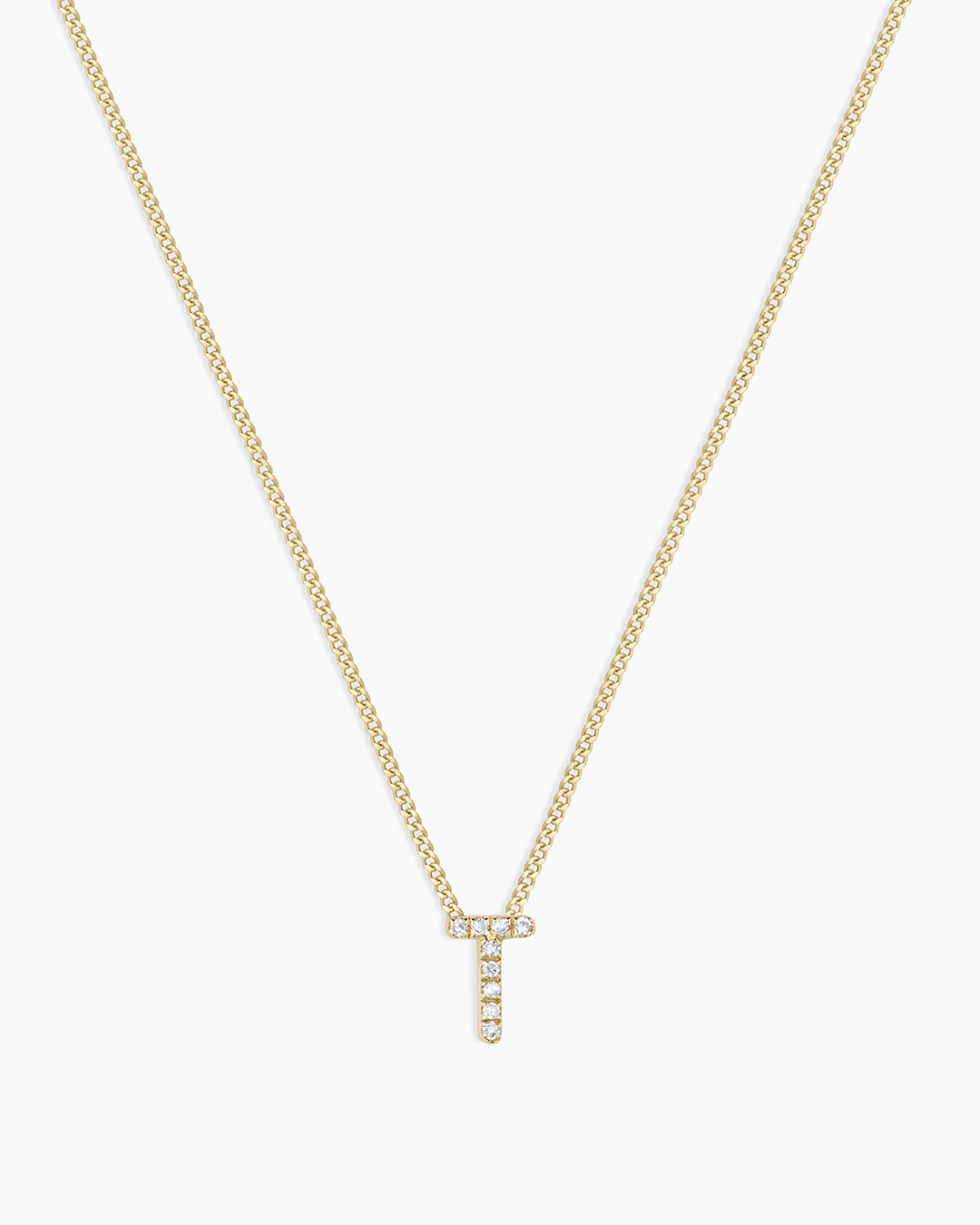 14K Diamond Alphabet Necklace