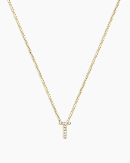 14K Diamond Alphabet Necklace