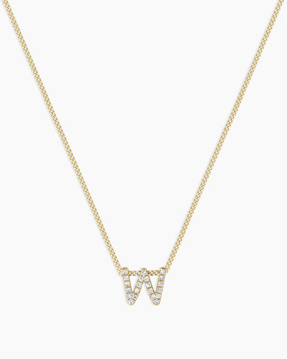 14K Diamond Alphabet Necklace