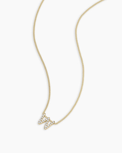 14K Diamond Alphabet Necklace