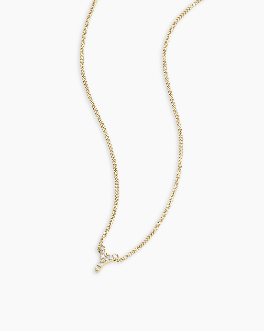 14K Diamond Alphabet Necklace