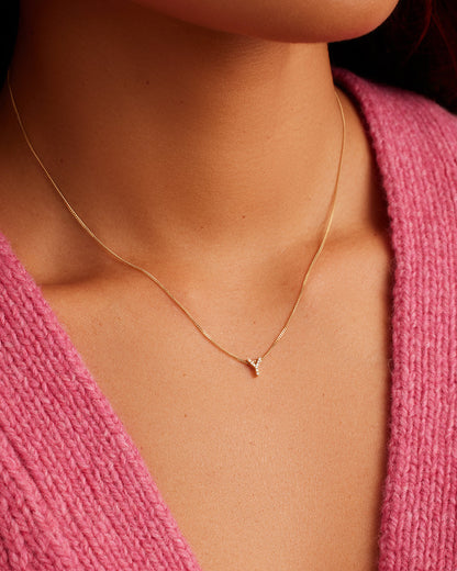 14K Diamond Alphabet Necklace