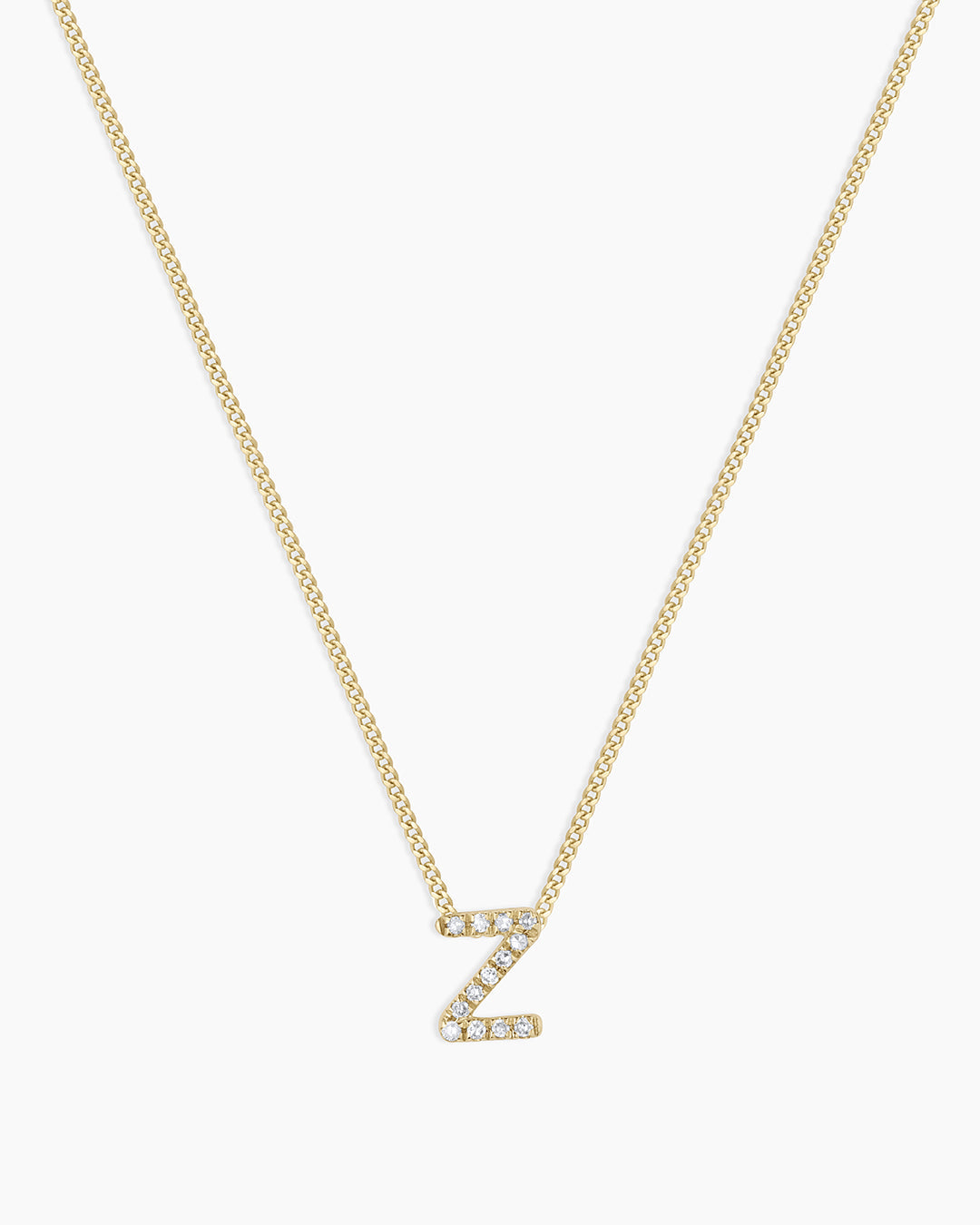 14K Diamond Alphabet Necklace