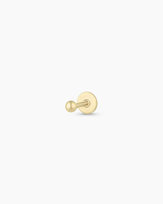 14K Gold Newport Flat Back Single Stud