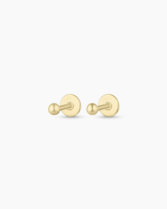 14K Gold Newport Flat Back Studs