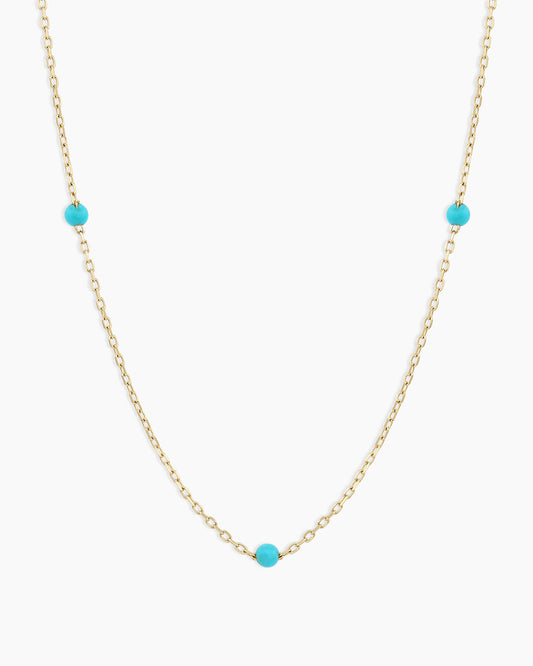 14K Gold Turquoise Newport Necklace