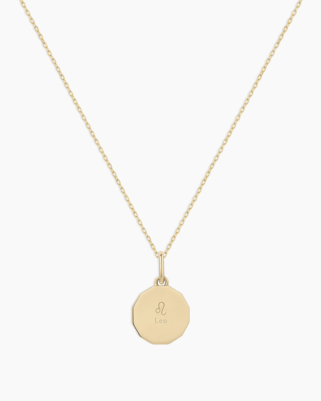 14K Diamond Zodiac Coin Charm Necklace
