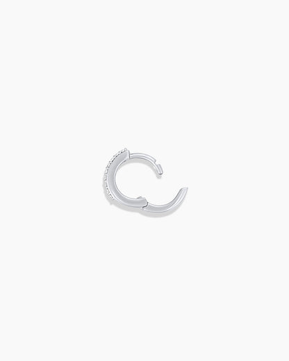 14K Diamond Double Down Single Huggie