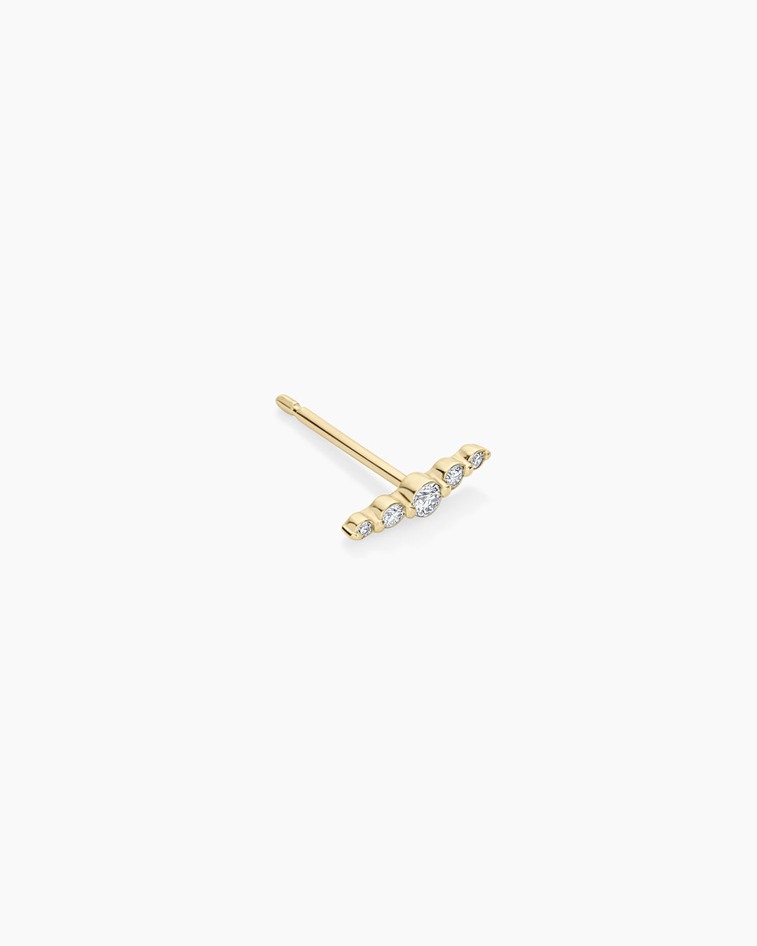 14K Elle Diamond Row Single Stud