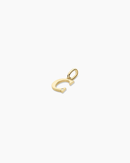 14K Diamond Vintage Alphabet Charm