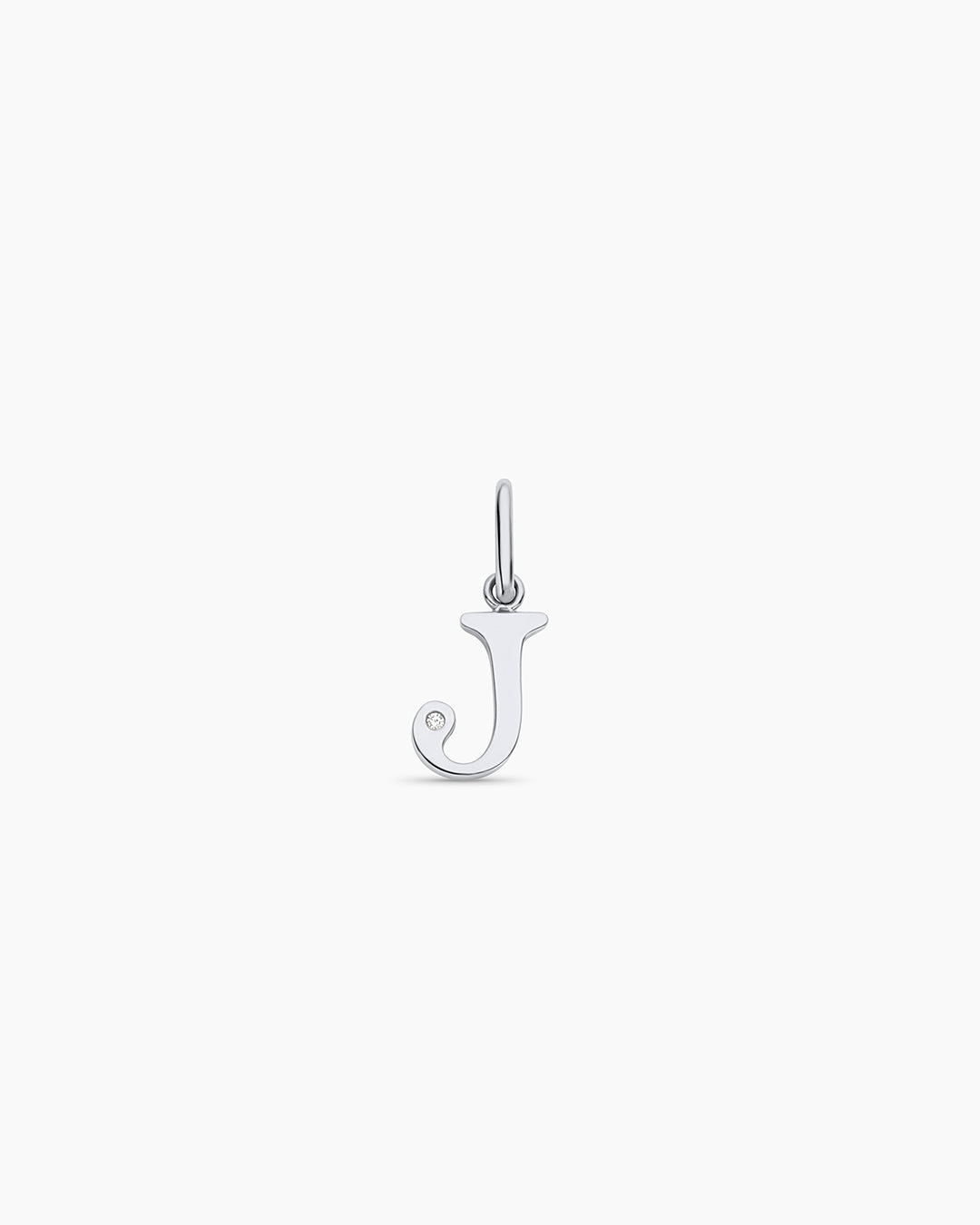 14K Diamond Vintage Alphabet Charm