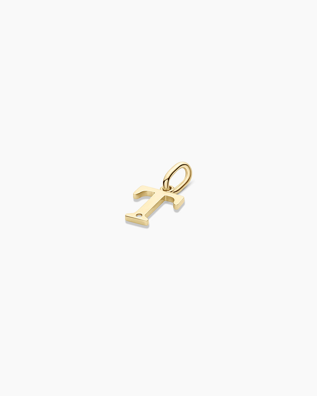 14K Diamond Vintage Alphabet Charm