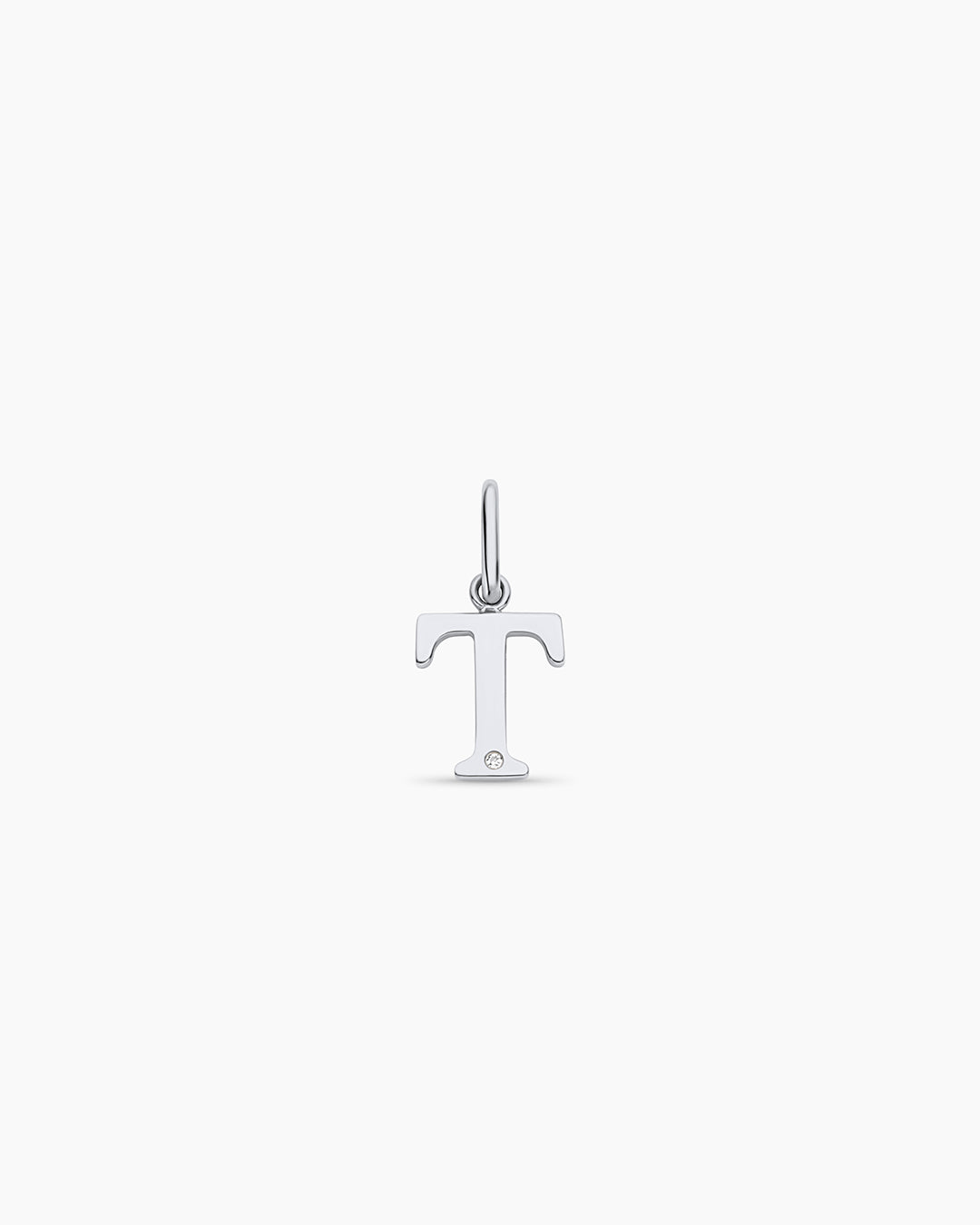14K Diamond Vintage Alphabet Charm