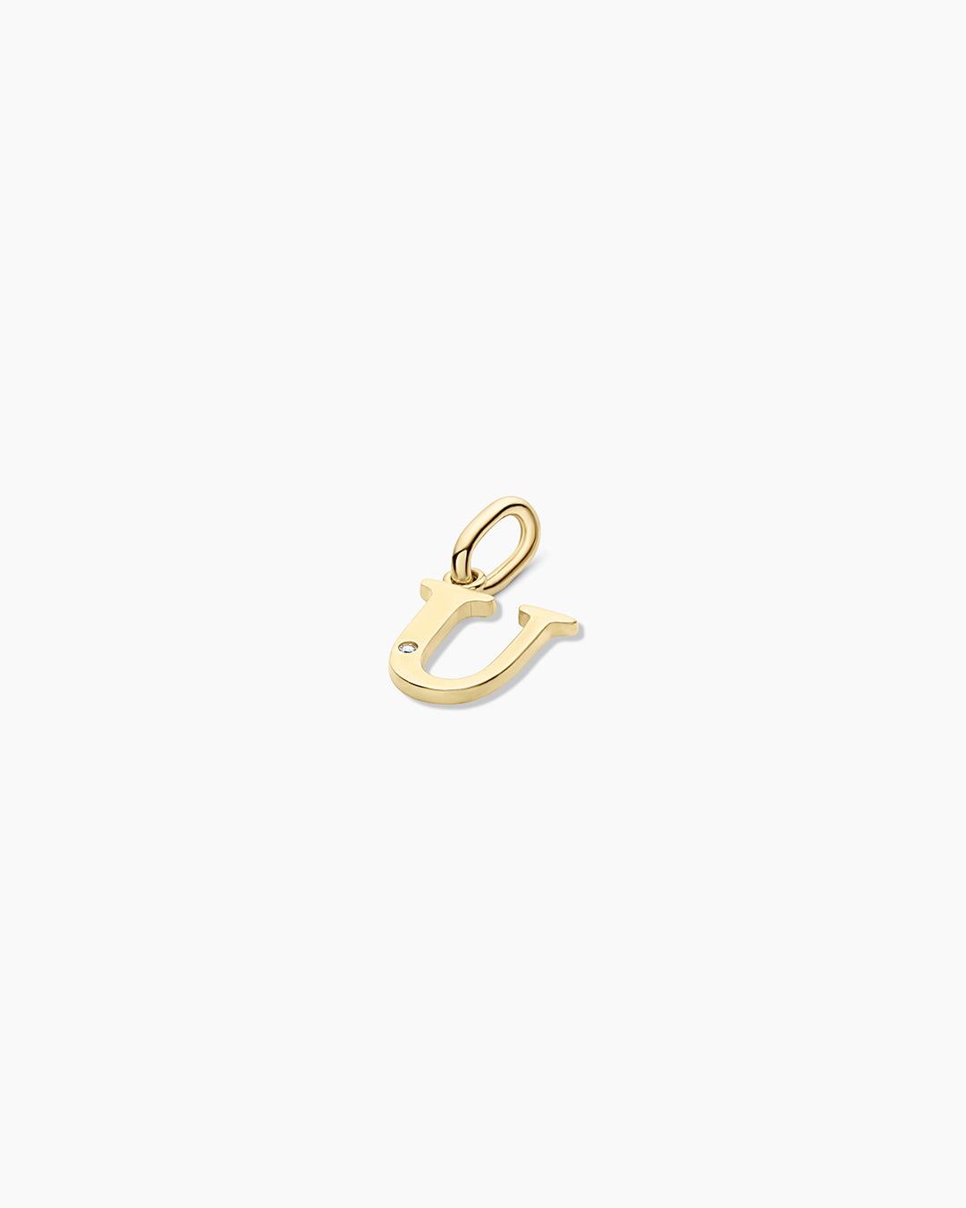 14K Diamond Vintage Alphabet Charm