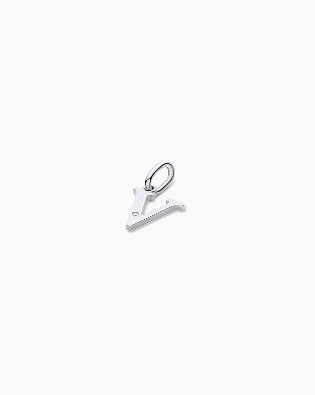 14K Diamond Vintage Alphabet Charm