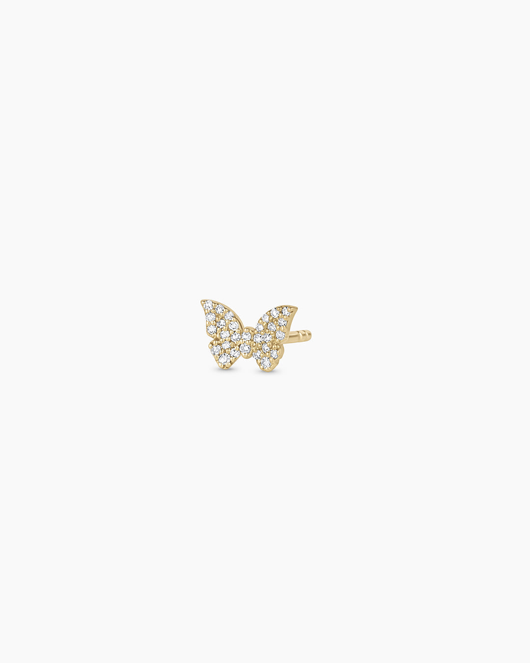 14K Diamond Butterfly Single Stud