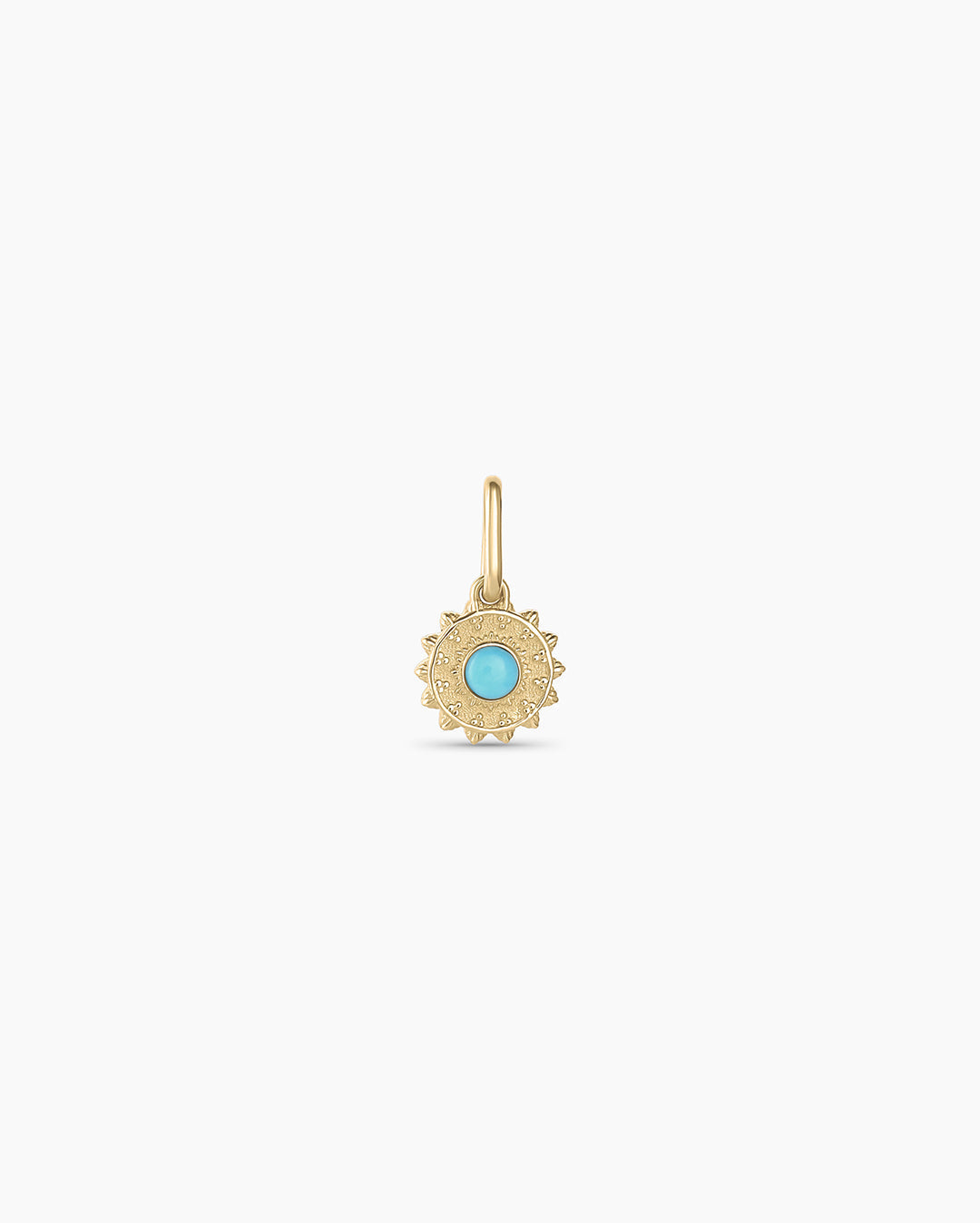 14K Gold Sun Birthstone Charm