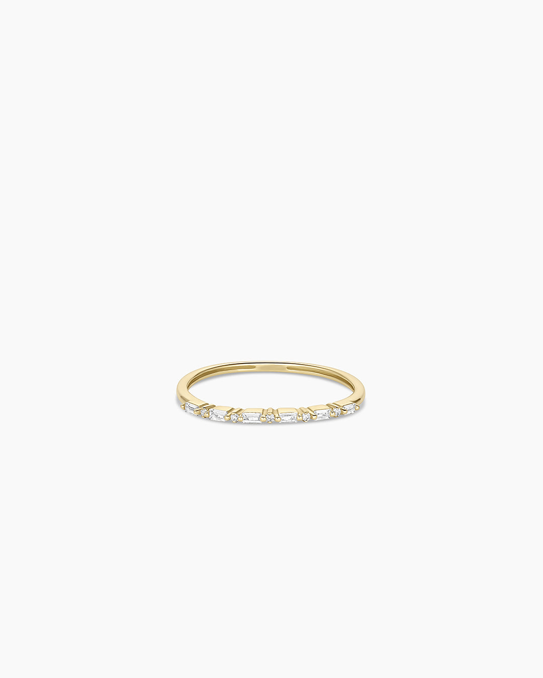 14K Diamond and White Sapphire Amara Row Ring