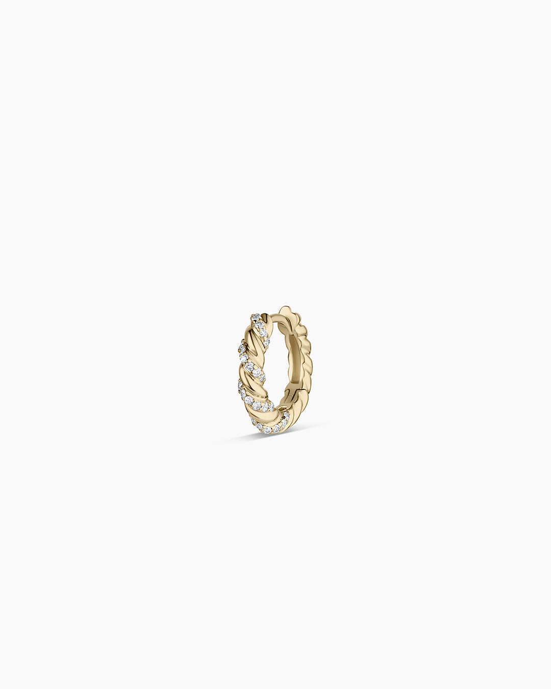 14K Diamond Crew Single Huggie