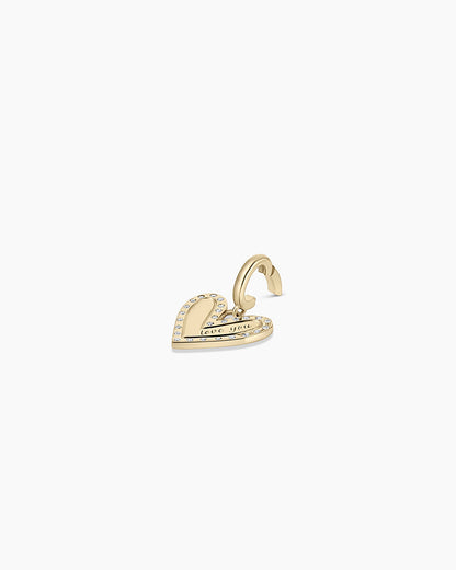 14K Diamond Adore Love Charm
