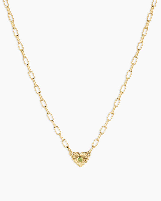 Birthstone Heart Necklace