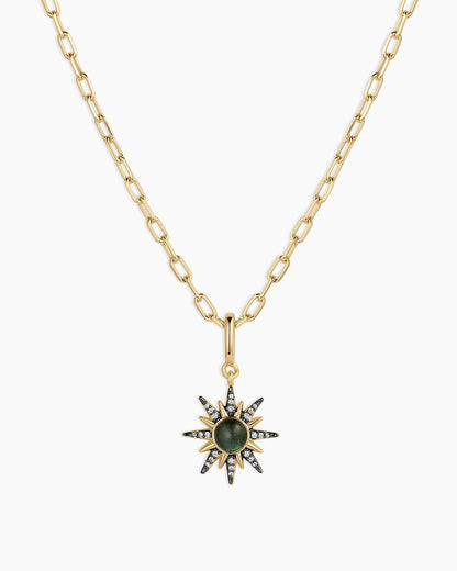 Vintage Burst Charm Necklace