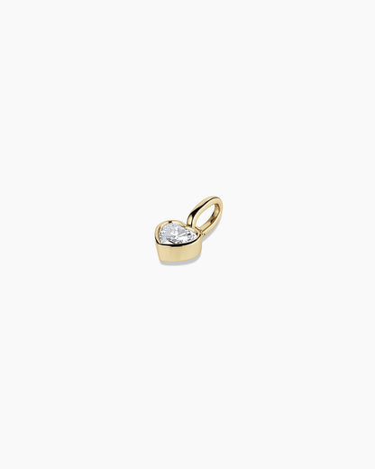14K Lab Grown Diamond Heart Charm