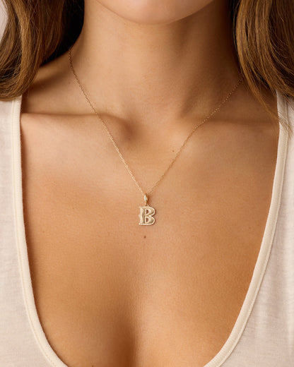 14K Diamond Era Alphabet Charm