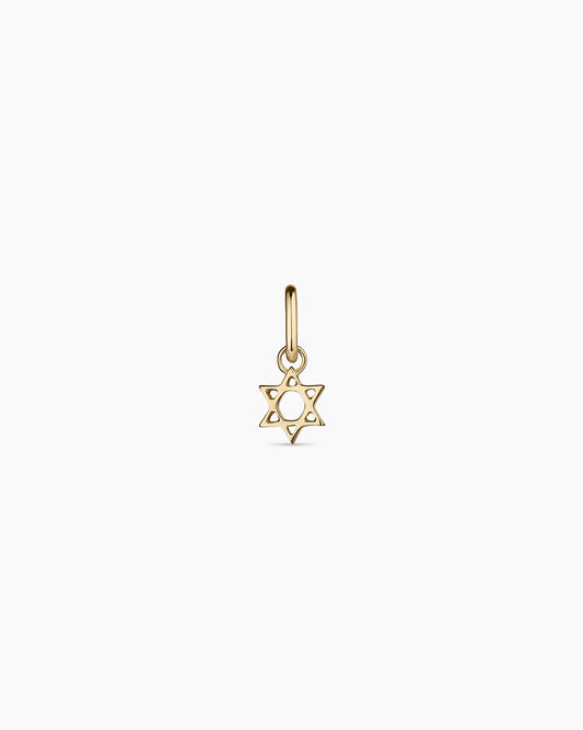 14K Gold Star of David Charm