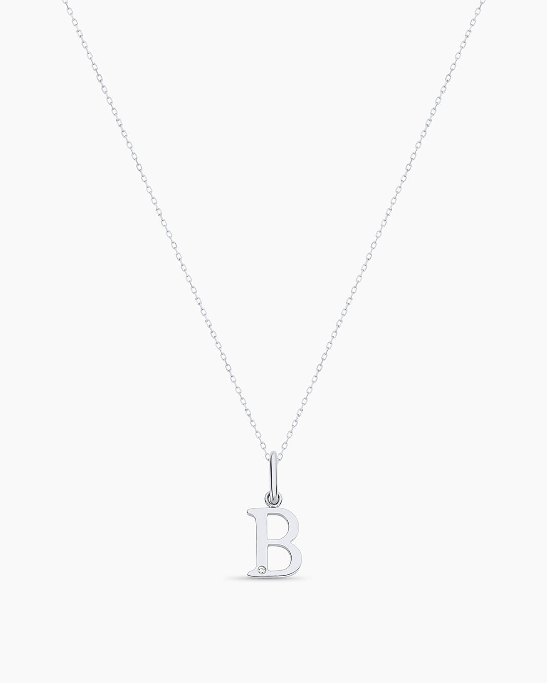 14K Diamond Vintage Alphabet Charm Necklace