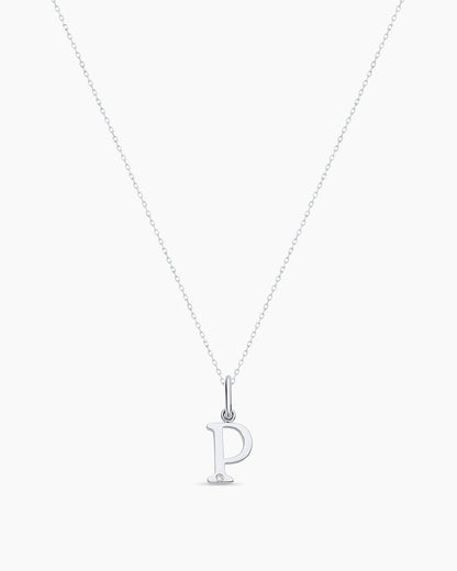 14K Diamond Vintage Alphabet Charm Necklace