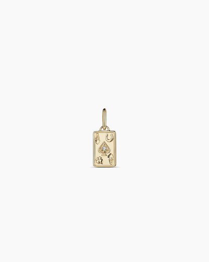 14K Diamond Ace Charm
