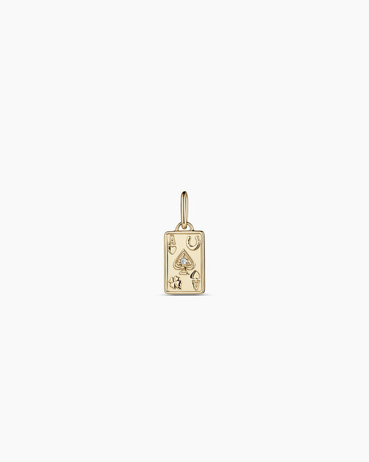 14K Diamond Ace Charm