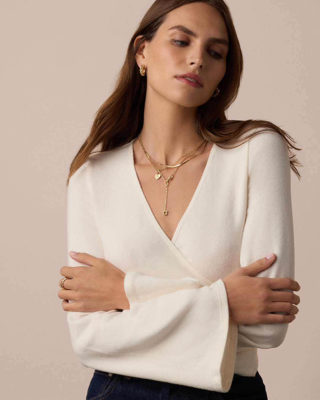 Vintage Heart Alphabet Charm Necklace