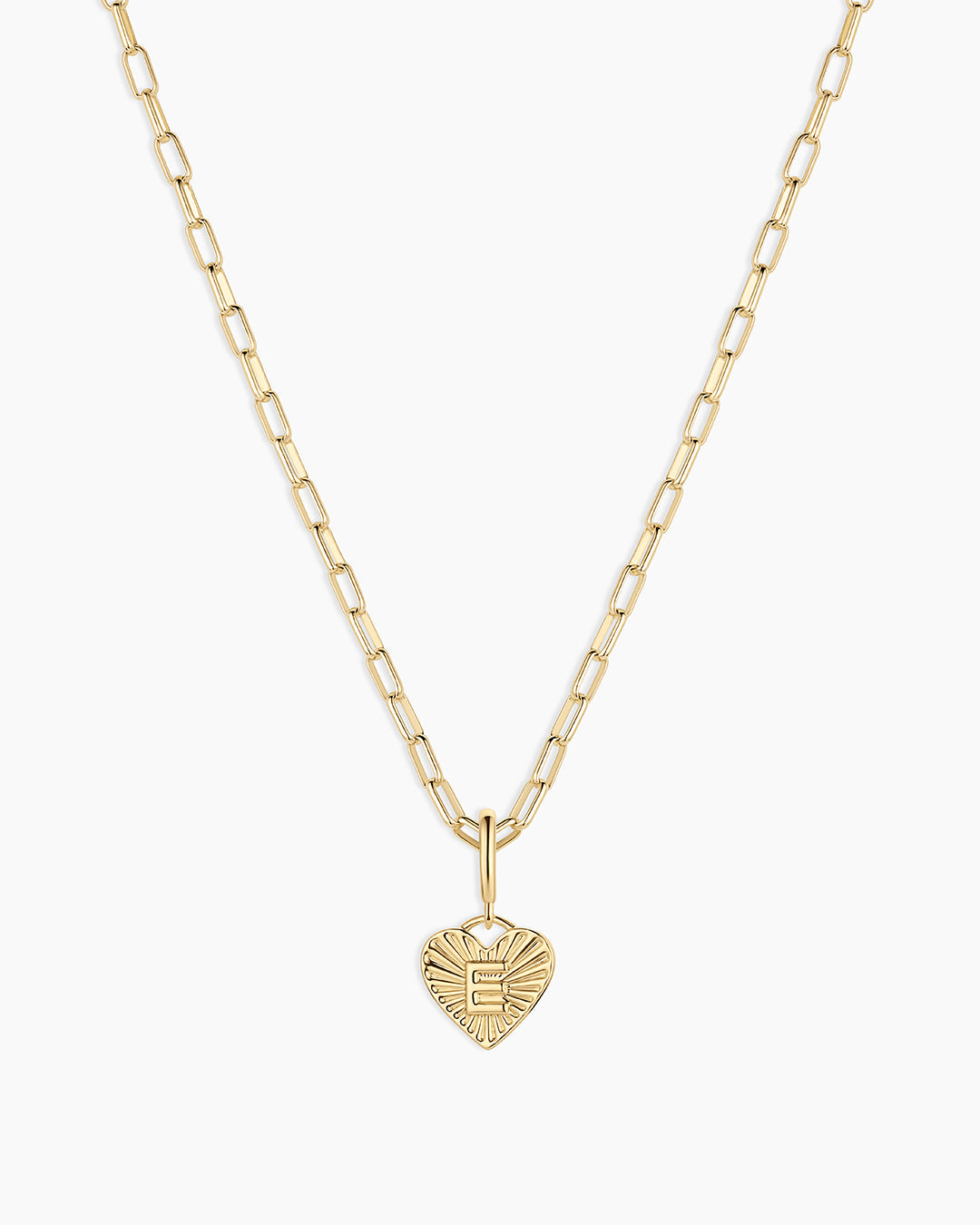 Vintage Heart Alphabet Charm Necklace