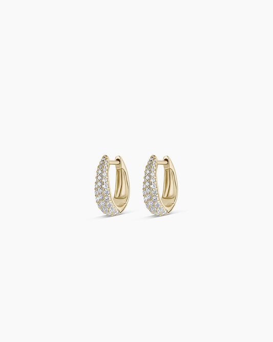 14K Diamond Banks Huggies
