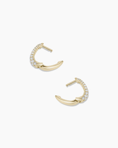 14K Diamond Banks Huggies