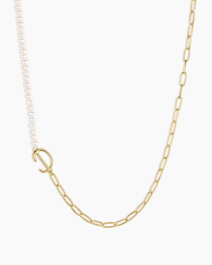 Lou Pearl Alphabet Necklace