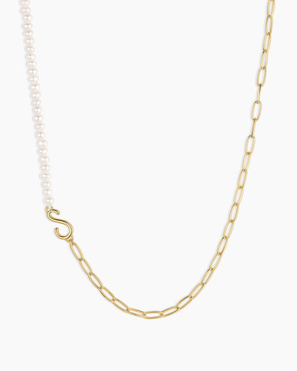 Lou Pearl Alphabet Necklace